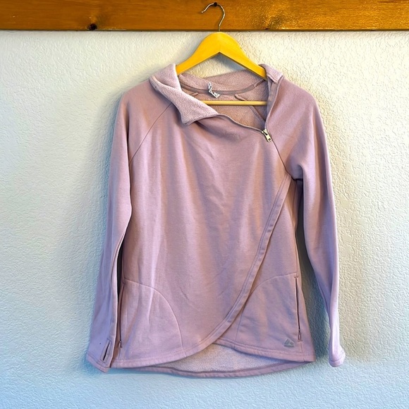 RBX zip up sweater fuzzy blush pink size small - Picture 3 of 12